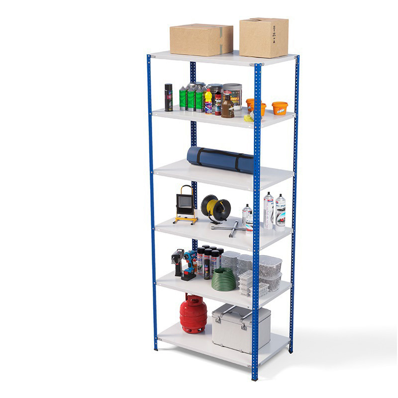 Стеллаж ТС Лайт 2200х1000х300, 6 полок, синие стойки