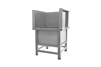 Ванна моповая сварная ВМСн - 700x700x500 (800) Norma Inox, 1 м/о 600x600x200 (облицовка П-образная; ножка профильная, тр. 40x40)