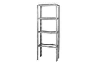 Стеллаж для сушки посуды ССПн - 800x300x1600 Norma Inox (сетки "стаканы" - 2 шт.; сетки "тарелки" - 2 шт.; без под.)