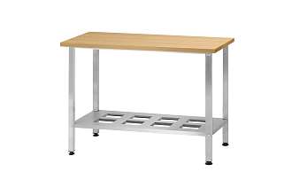 Стол кондитерский СПРп - 1500x600x860 Profi Inox, бук/40 (полка-решетка)