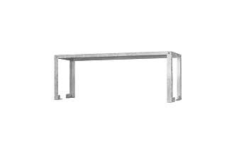 Полка-надстройка настольная ПННб - 1500x300x400 Base, цинк, 1 уровень