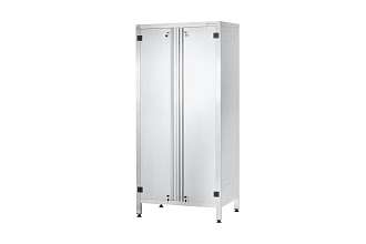 Шкаф кухонный ШЗКп - 800x600x1800 Profi Ral, двери распашные, полки сплошн. 3 шт., цинк, без к-та замков