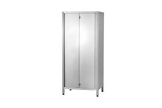 Шкаф кухонный ШЗКп - 1000x500x1800 Profi Inox, двери-купе,  полки сплошн. 2 шт., без к-та замков