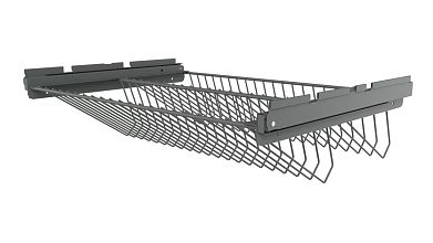 Обувница выдвижная двухъярусная 600 (Серебристый)