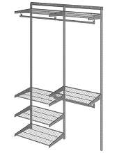 Гардеробная система Практик Home. Optima G120 графит