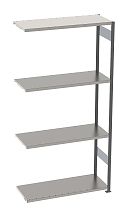 Стеллаж S90 2020х900х300, 4 полки, доп. секция
