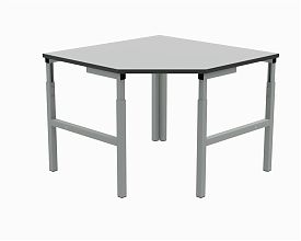 Угловой соединительный стол 700х1050х1050х700х500 мм ESD (RAL7012)