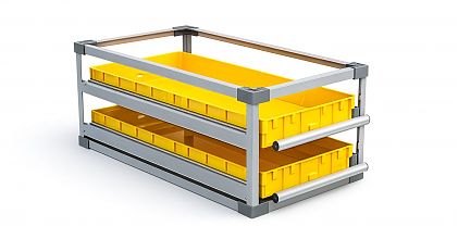 Каркасный модуль, фронтальный, низкий борт, 2-х ярусный (КМФ-НБ-2) Каркасный модуль, фронтальный, низкий борт, 2-х ярусный (КМФ-НБ-2)