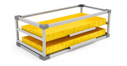 Каркасный модуль боковой, низкий борт, 2-х ярусный (КМБ-НБ-2) Каркасный модуль боковой, низкий борт, 2-х ярусный (КМБ-НБ-2)