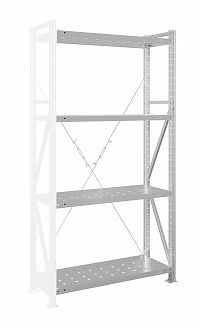 Стеллаж MS U 200x120x100/4 (Нагрузка на полку 300, перфорированная) ДС