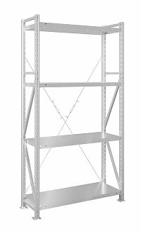 Стеллаж MS U 200x150x60/4 (Нагрузка на полку 150, сплошная)